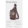 Brand Men's Bag 100% Genuine Leather Shoulder Crossbody Bag Vintage Luxury Chest Bag Side Backpack Travel Essential Handbag