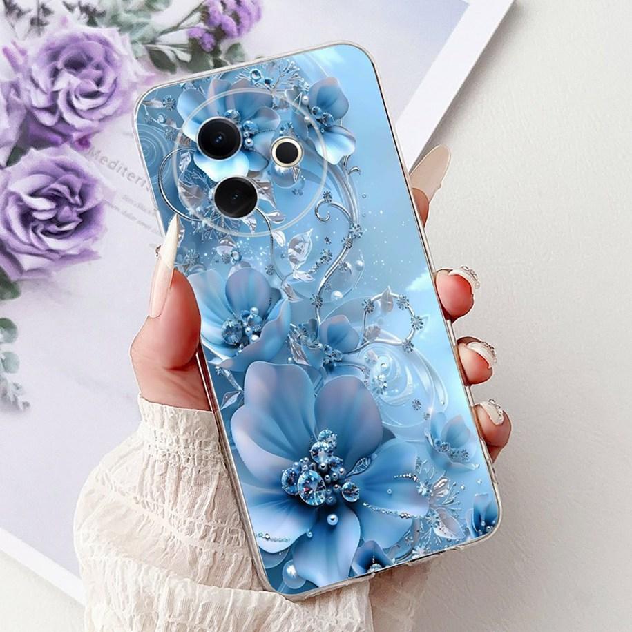 Hülle Für Vivo Y39 Y300i 5G Cover V2436 V2444A Neue Mode Blume Schmetterling Weiches Silikon Klare Hülle Für VivoY39 VivoY300i Funda