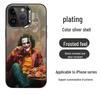Clown Personality Electroplated Silver Case for Apple iPhone 11, 12, 13, 14, 15 Pro Max - Drop-Proof, European & American Style