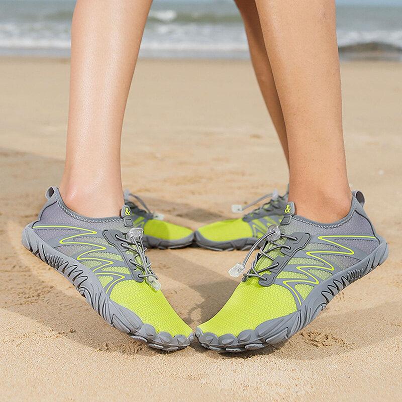 Quick Dry Aqua Shoes For Men Women Breathable Mesh Water Shoes Unisex Light Non Slip Beach Wading Sneakers For Swimming Surfing
