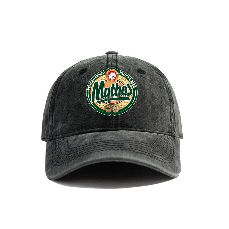 Mythos Beer Baseball Caps Distressed Hats Dad Cap Men Women Retro Outdoor Summer Adjustable Mythos Greek Beer Hats Casual Adjustable