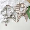Brown Series Lady  Scarves Hairband  Long Silk Foulard  Print Brand Lady Neckerchief Ribbon Women bandana silk 2024 New