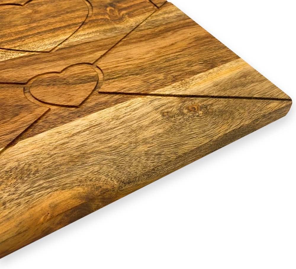 Valentine's Day Gifts Organic Acacia Kitchen Cutting Chopping Charcuterie Board Platter Butcher Block for Cheese and Vegetables Meat