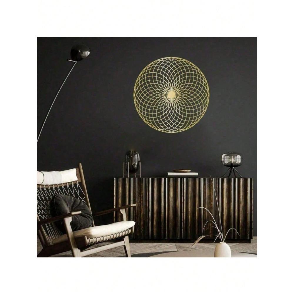 Enlightened Mandala Metal Wall Art Sacred Geometry Decor Waterproof Rust-Proof Durable Home Gift For Bedroom Living Room Bathroom Modern Spiritual