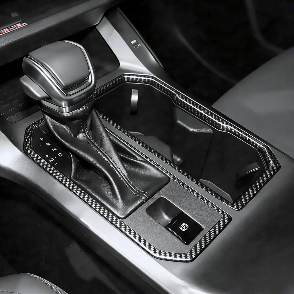 For 2026 Toyota RAV4 2PCS Center Console ABS Driving Control Panel Cover Decor Trim, 2026 RAV4 Hybrid&Plug-in Hybrid Interior Accessories-Carbon