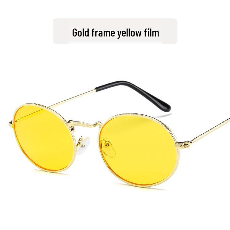 Retro European & American Oval Metal Sunglasses for Men & Women - Trendy Unisex Fashion Eyewear