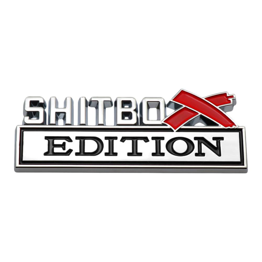 Car Stickers SHITBOX Edition Emblems Truck Exterior Badge 3D Badge Car Decal Nameplate Replacement For Car Trucks Universal Stic