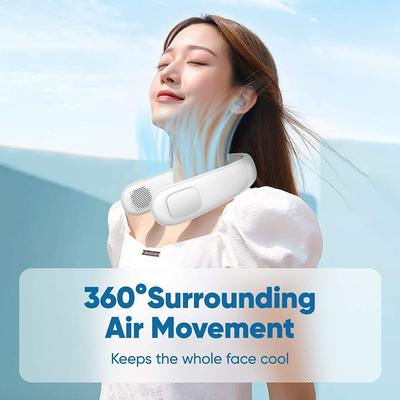 New Upgraded Portable Neck Fan 3 Speeds Operated Bladeless Wearable Personal Fan Leafless,Rechargeable,Headphone Design