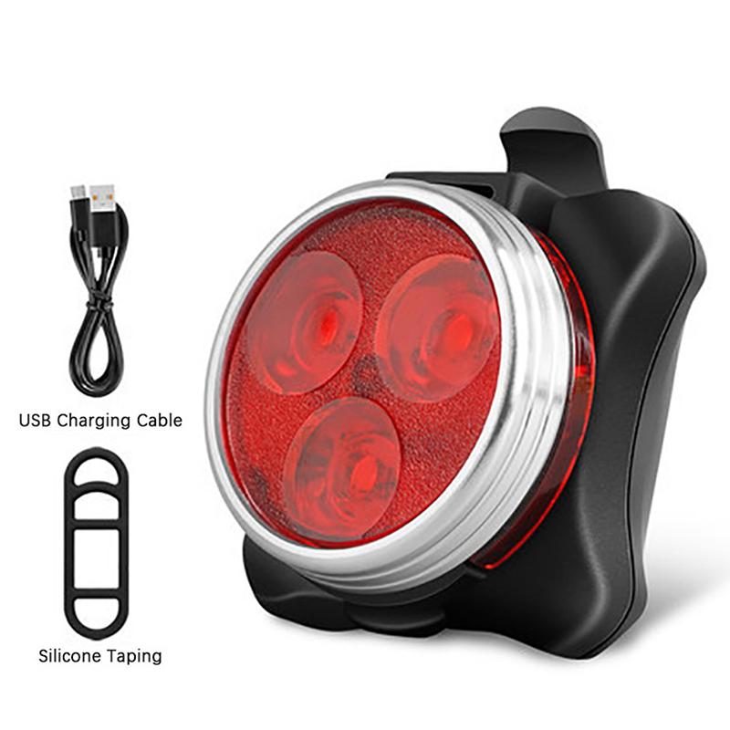 Usb Rechargeable Bike Light Set,Super Bright Front Headlight And Rear Led Bicycle Light,650Mah ,4 Light Mode Options