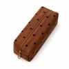 Polka Dot Pencil Case Set Large Capacity Canvas Zipper Pen Pouch for Students School Office Travel Makeup Storage