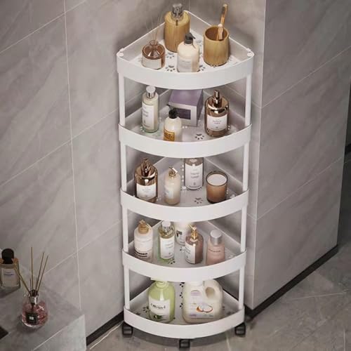 Bathroom Corner Rack for Bathtubs, Bathroom, and Kitchen Storage Rack, 3-5 Tiers, Drainer, Bathroom, Kitchen Storage, Condiment Storage, Bathroom Orga
