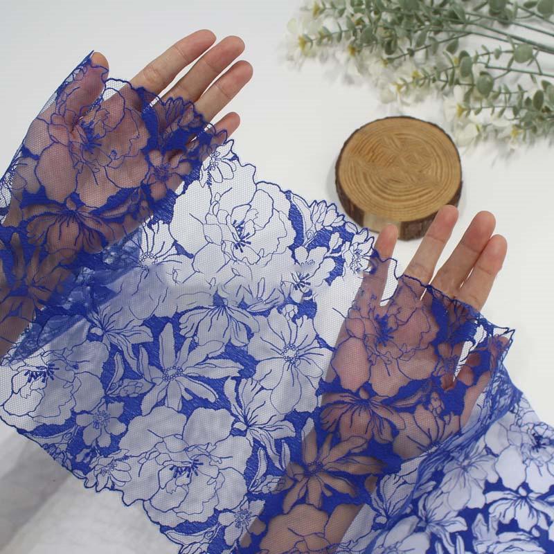 1/3 de yard de fil de polyester pressé pour fond de dentelle, idéal pour la broderie florale à faire soi-même, accessoires en dentelle, rideaux, coussins de canapé et décoration.