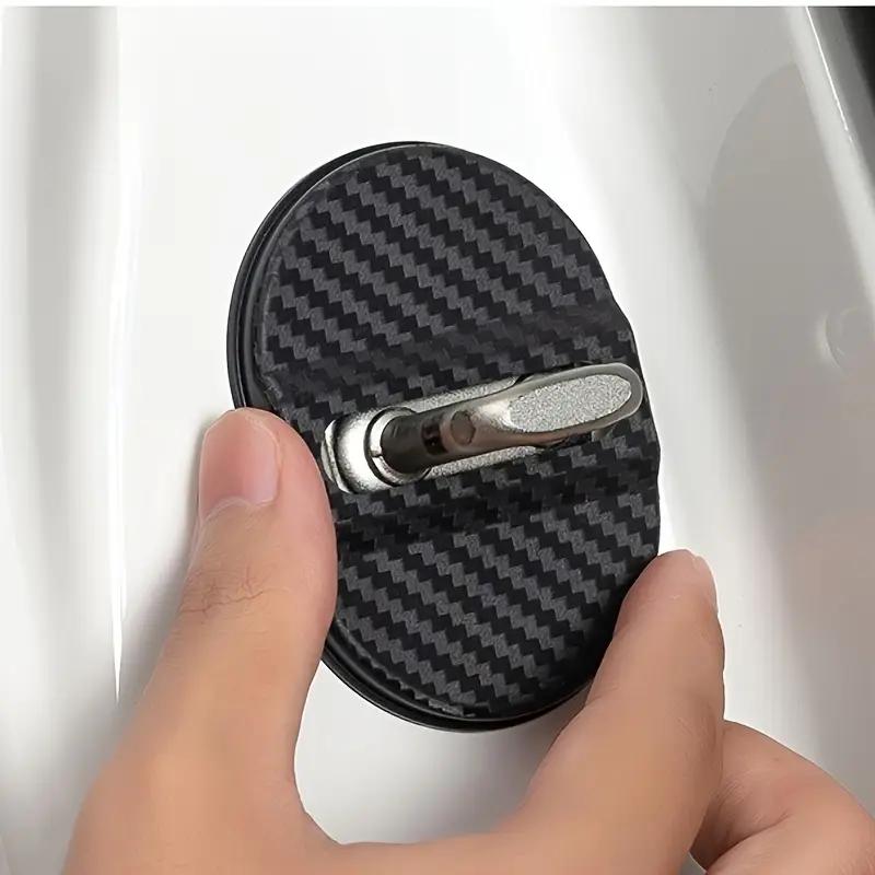 4KS Ochranné kryty zámků dveří auta Plastový kryt zámku dveří auta Tlumení nárazů Redukce hluku Zvukově izolační nálepky Těsnicí náplast Tlumič