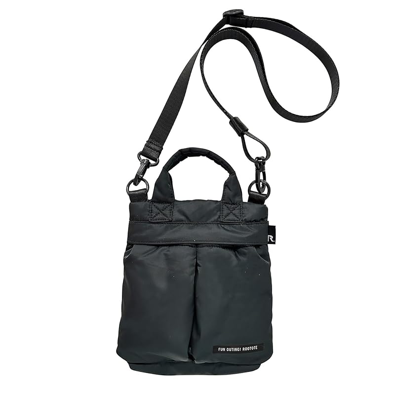 

[Root] 1283 mini helmet bag With shoulder tote bag SC Beer puff A (black)