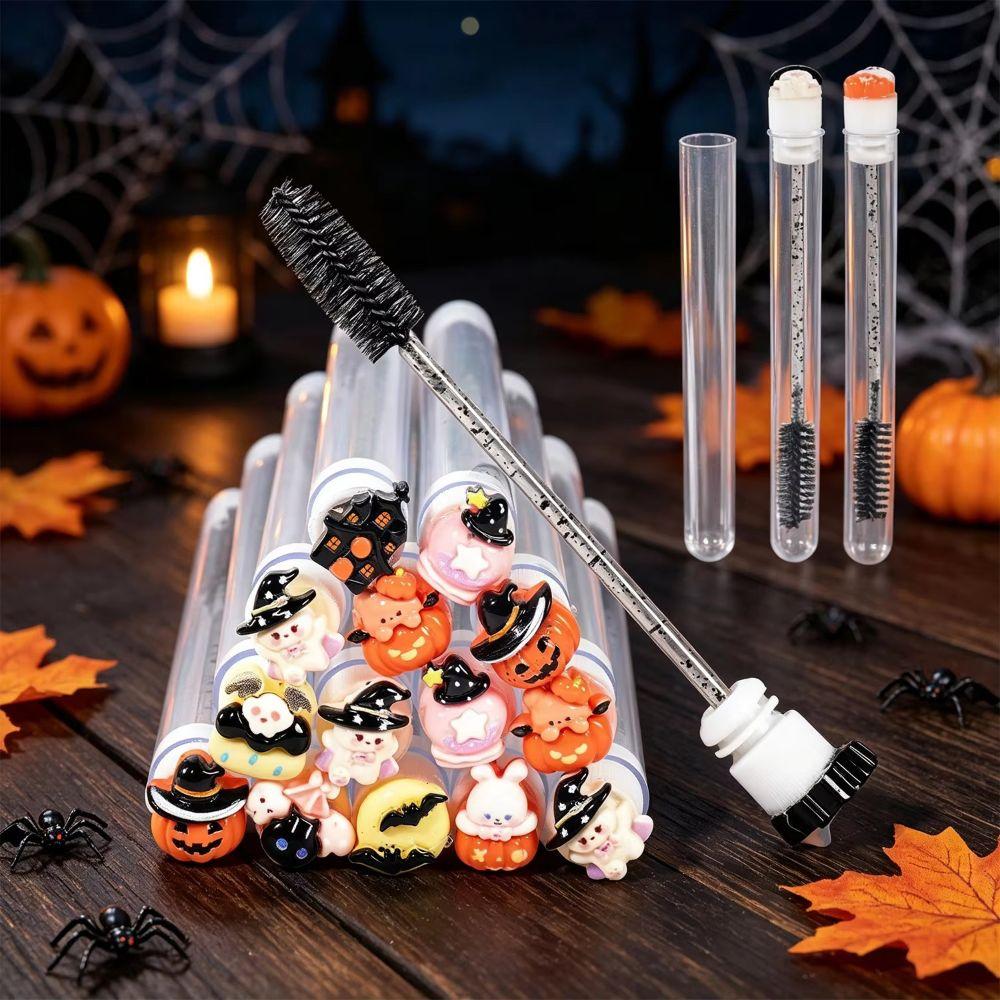 10Pcs Halloween Tube Eyelash Brush Crystal Handle Mascara Wand Halloween Mascara Wand For Women