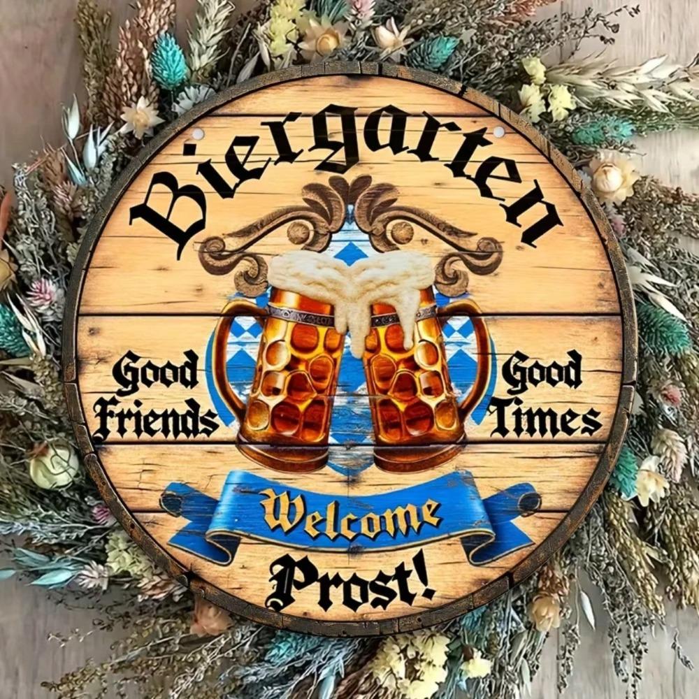 Oktoberfest Beer Mugs Friendship Metal Tin Sign Home Bar Wall Decor