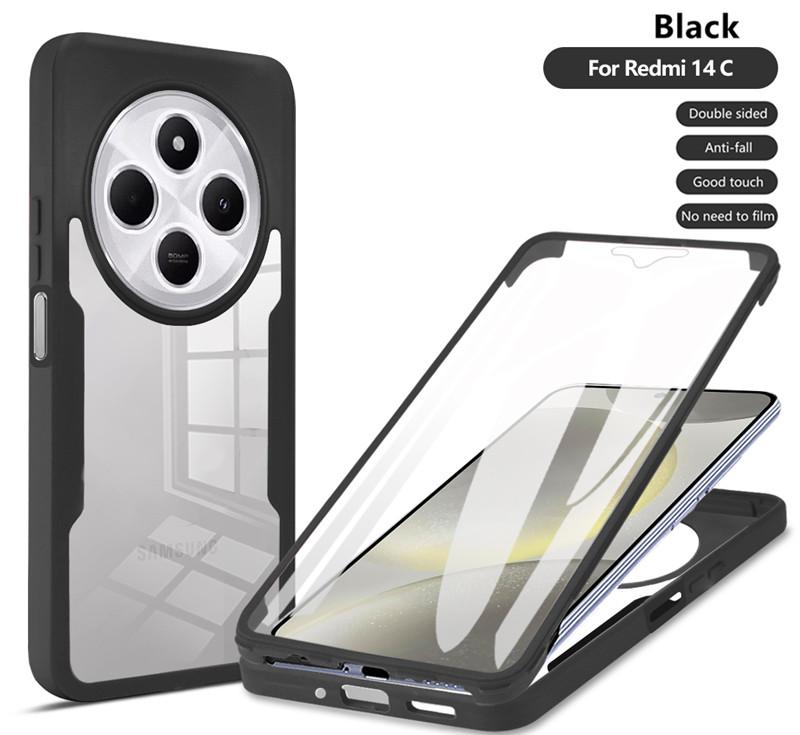 Pouzdro s ochranou celého těla 360 pro Xiaomi Redmi 9 9A 9C 10 10A 10C 12 12C 13 13C 14C 4G Kryt odolný proti nárazům pro přední displej