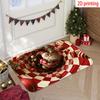 2D Flat Christmas Rug with Santa Print, Festive Decor Mat for Entryway, Bedroom and Bathroom ****