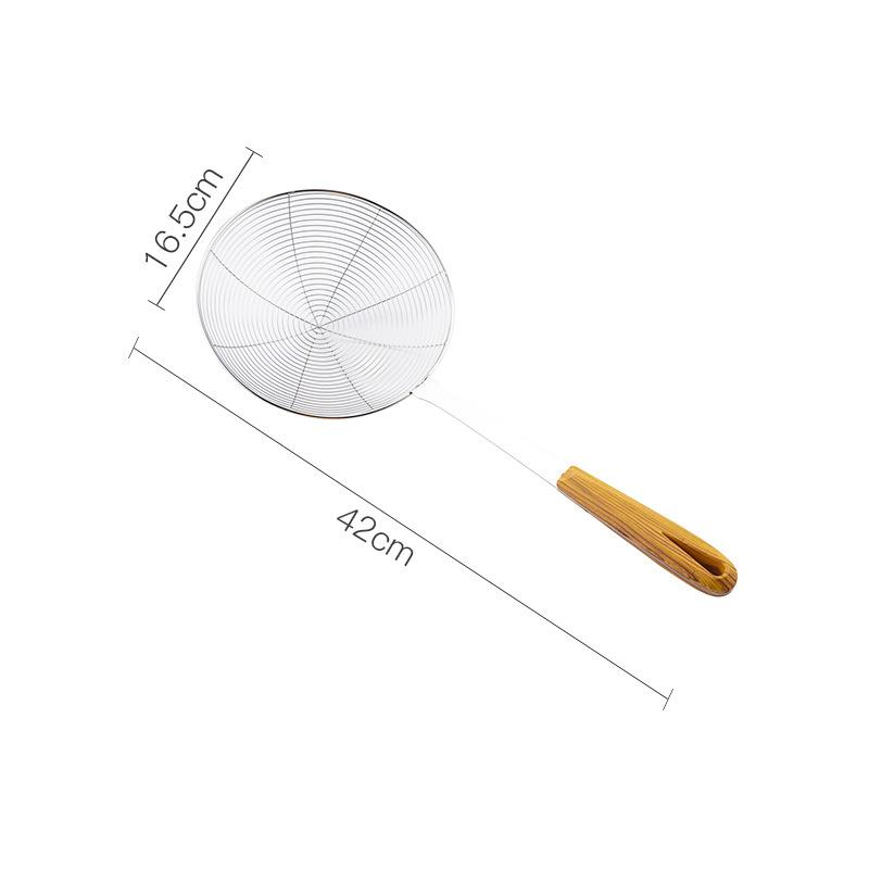 Home Kitchen Fried Food Hotel Restaurant Long Wooden Handle Hot Pot Filter
