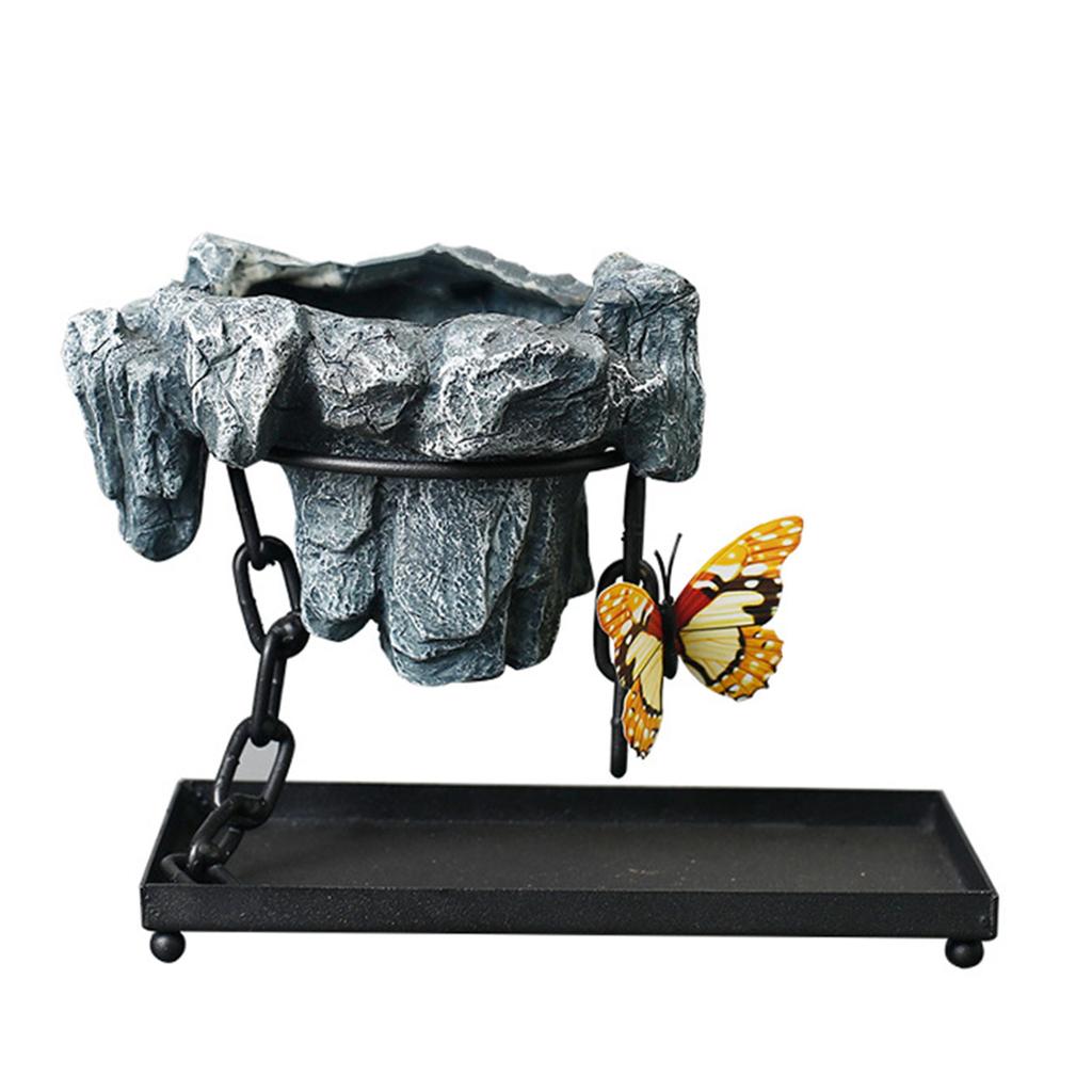 Iron Chain Suspended Flower Pot Metal Flower Container Organizer Accessory for Festival Holiday New Year Party Supplies