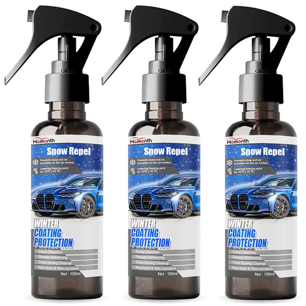 Car Windshield De-Icer Fast-Acting Ice Melting Spray for Windshields Multifunctional Saf Effective Defroster Spray for Winter