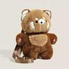Shoulder Little Panda Backpack Doll Plush Animal Sleepy Doll Bag Unique Raccoon Plush Bag  Outdoor