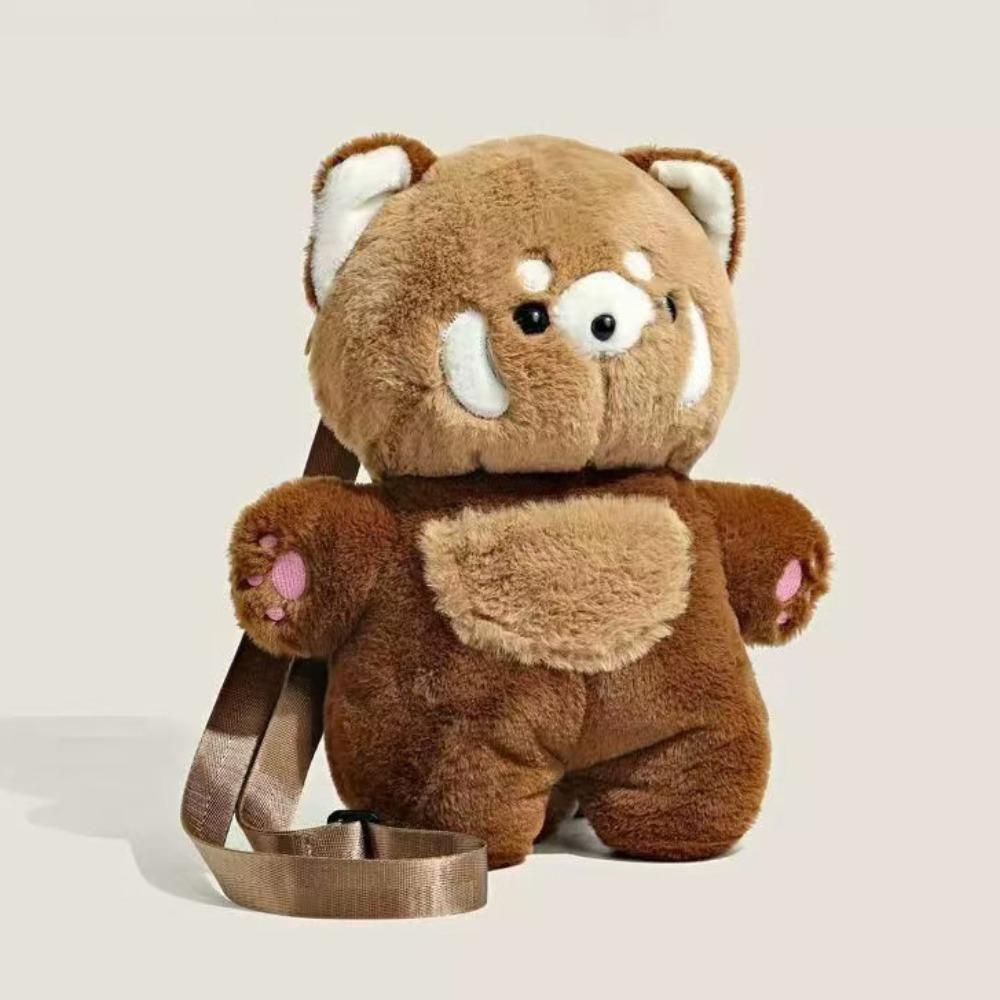 Shoulder Raccoon Plush Bag Large Capacity Sleepy Doll Bag Funny Little Panda Backpack Doll  Women