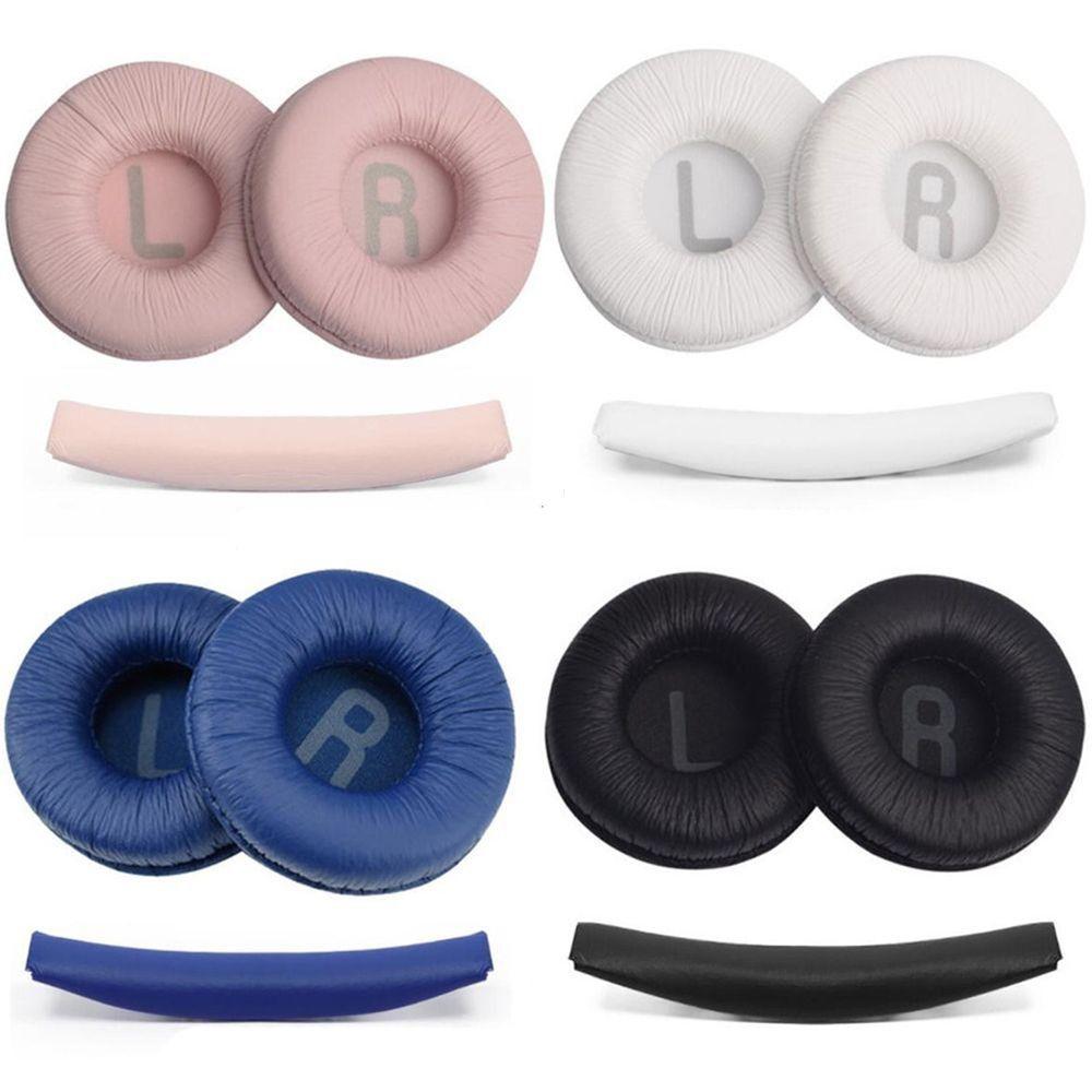 1 Pair Protein Leather Foam Headphone Headband Cushion Cover Replacement Ear Pads