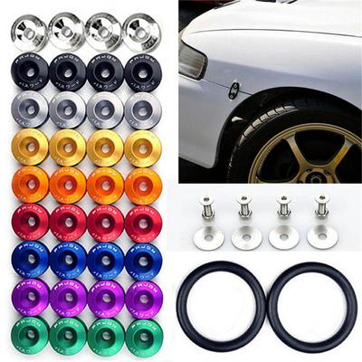 Chrome Quick Release Fasteners For Front Bumpers Rear Bumpers Surrounds Reinforcement Ring JDM