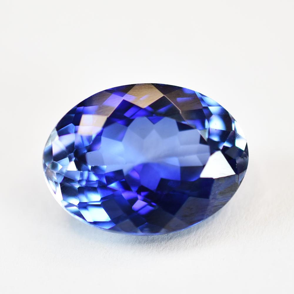 Natural Blue Tanzanite 13.1ct Oval Cut Certified Loose Gemstone