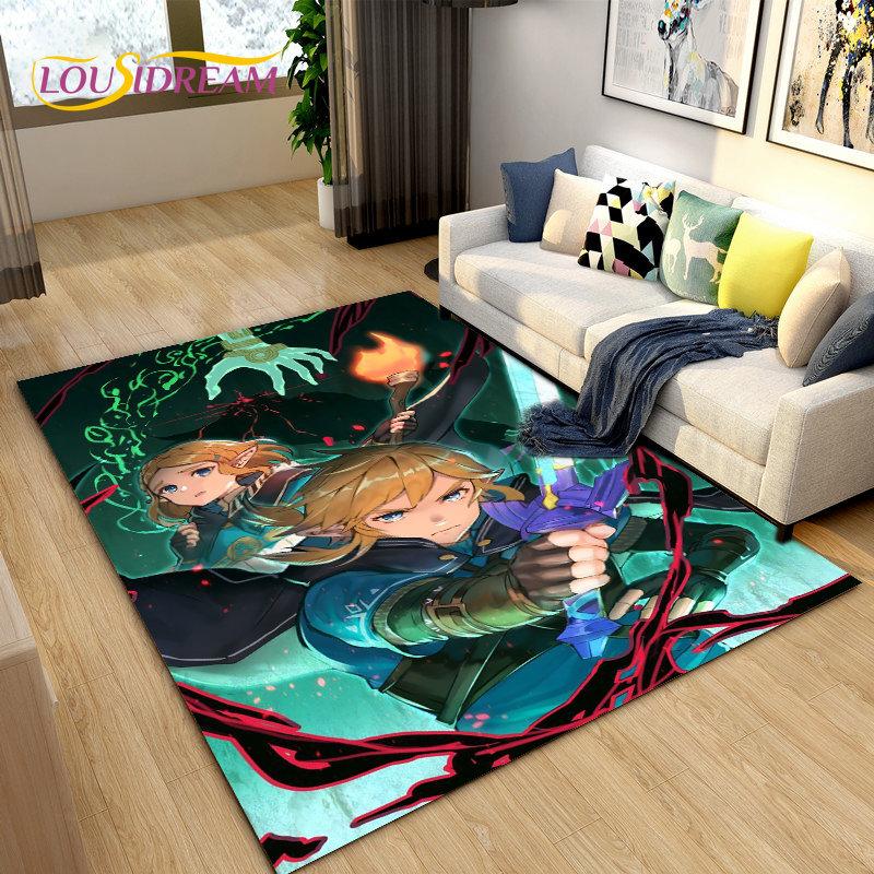 The Legend of Zelda Game Gamer Area Rug,Carpet Rug for Living Room Bedroom Sofa Doormat Decoration,Kid Play Non-slip Floor Mat