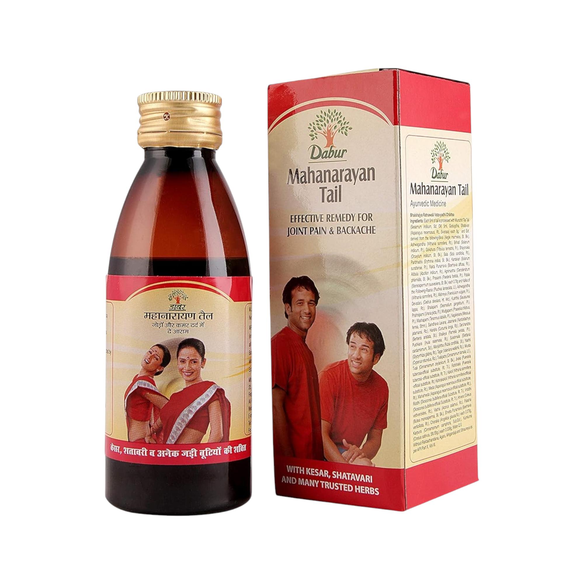 

Dabur Mahanarayan Tail 100ml Oil | Relieves Joint, Back & Muscle Pain Naturally, Improves Flexibility & Mobility