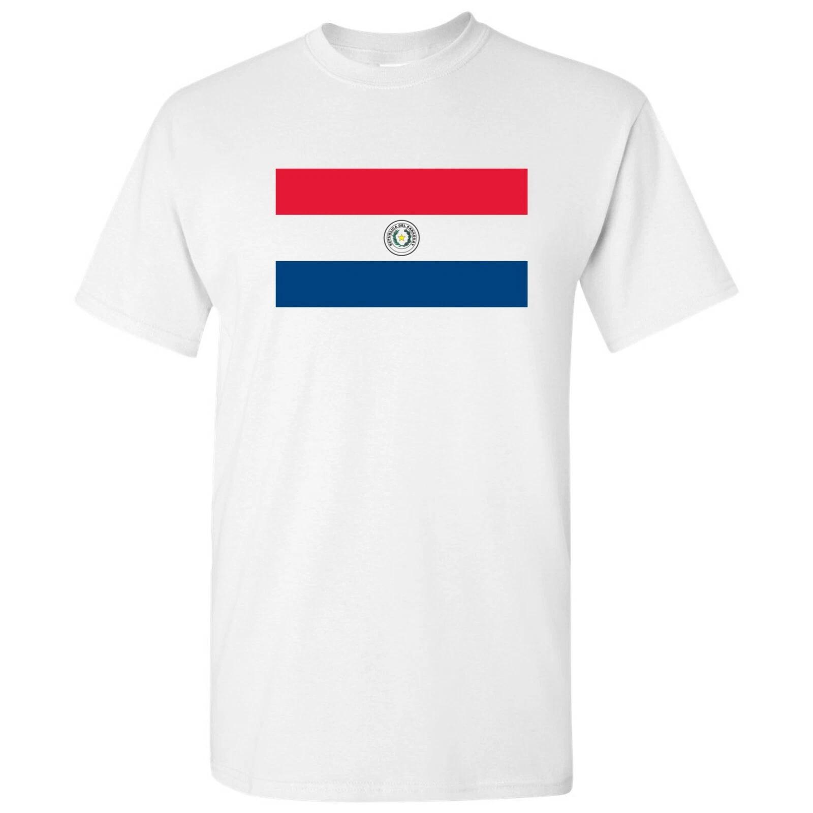 

Paraguay Latin American Flag Basic Cotton T-Shirt - White S