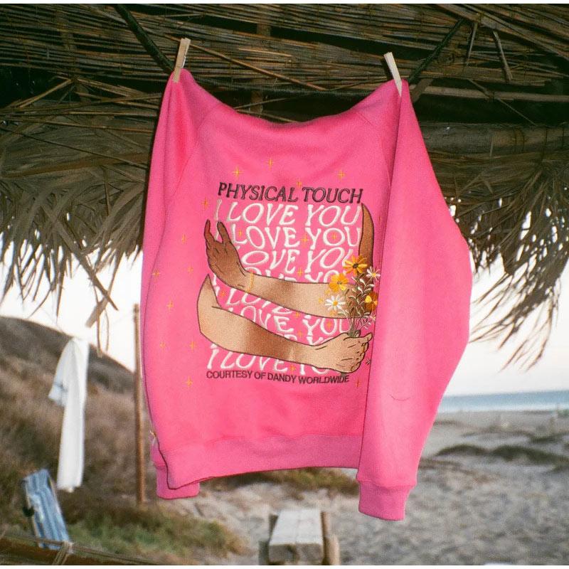 Kvinner Tykk Langermet Høst og Vinter O-Hals Hettegenser Vintage Blomsterprint Mote Løse Sweatshirts med Lomme