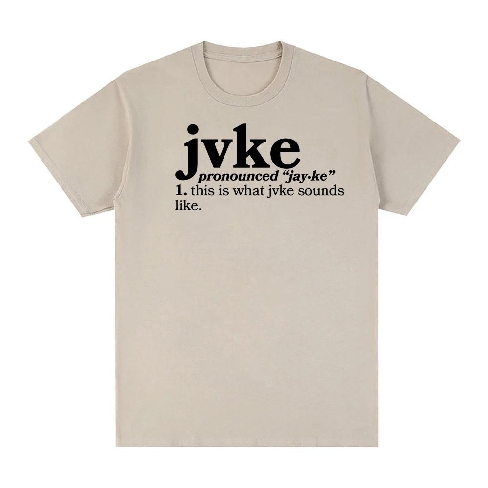 AUSSPRACHE WEISSES T-SHIRT JVKE Print T-Shirt Baumwolle Rundhalsausschnitt Kurzarm Tees