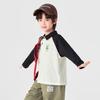 Boys' Little Monster Print Raglan Polo T-Shirt