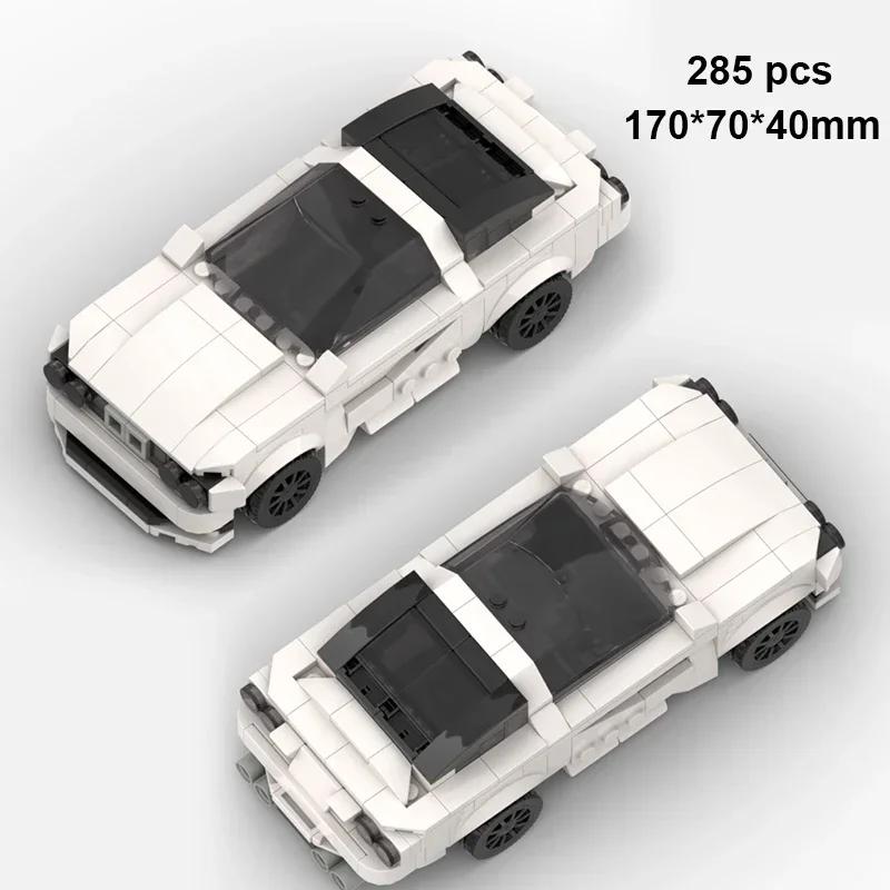 Technisches Auto Stadt Geschwindigkeit Sport MOC Kreatives Rennauto Bausteine Garage Auto Rennauto Auto Fahrzeug Spielzeug