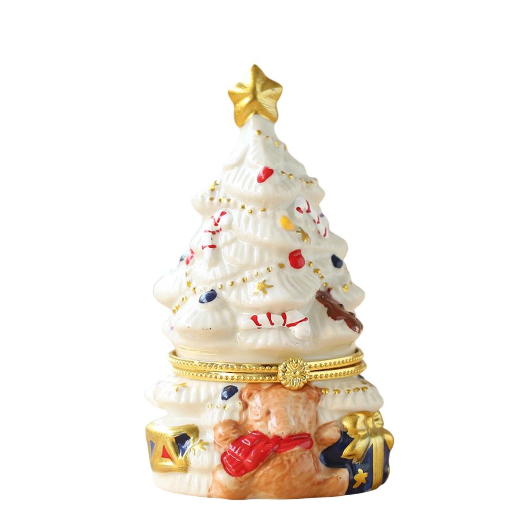 Christmas Tree Small Ornaments Desktop Storage Jar Festive Atmosphere Decoration Small Gifts Cute Christmas Tree Gifts