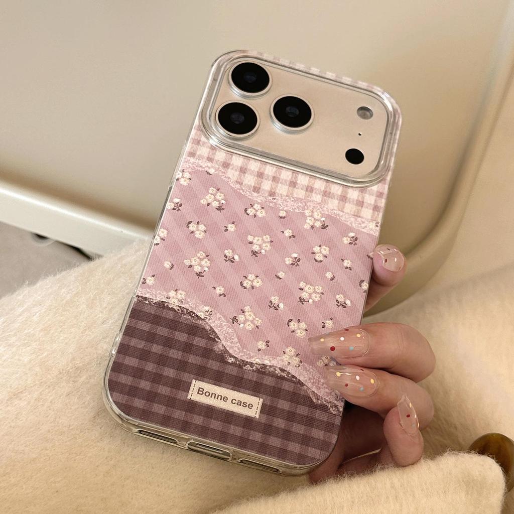 Purple Patchwork Floral Phone Case for iPhone 17 and iPhone 17 Pro Max