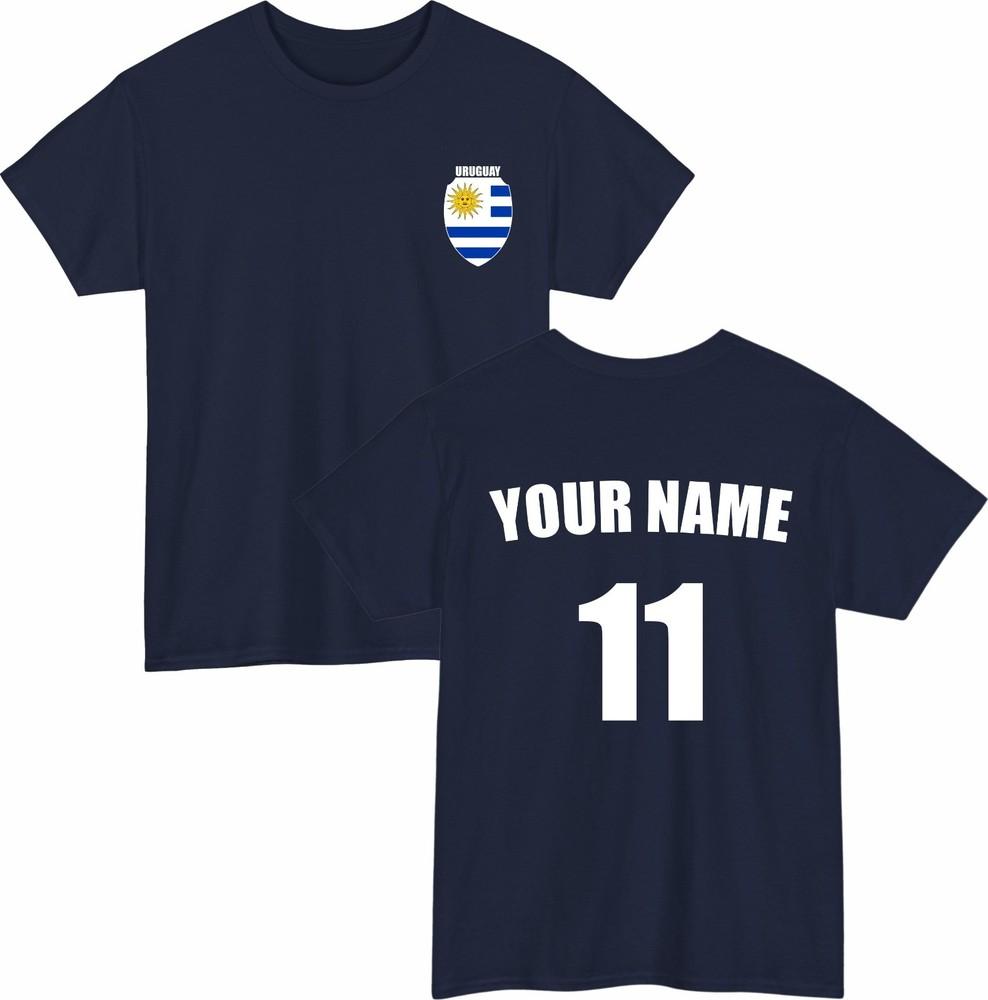 Personalised Uruguay Football TShirt Custom Name And Number Sports Lover Top