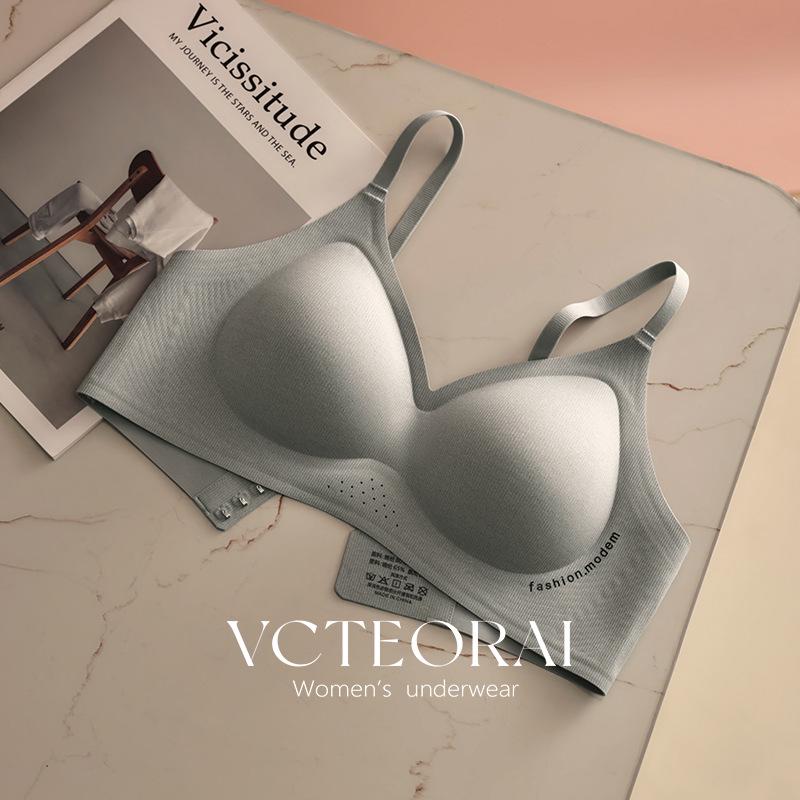 VCTEORAI Seamless Thin Push-Up Bra: Luxury, Small Bust Support, Zodiac Design, Invisible Back. M