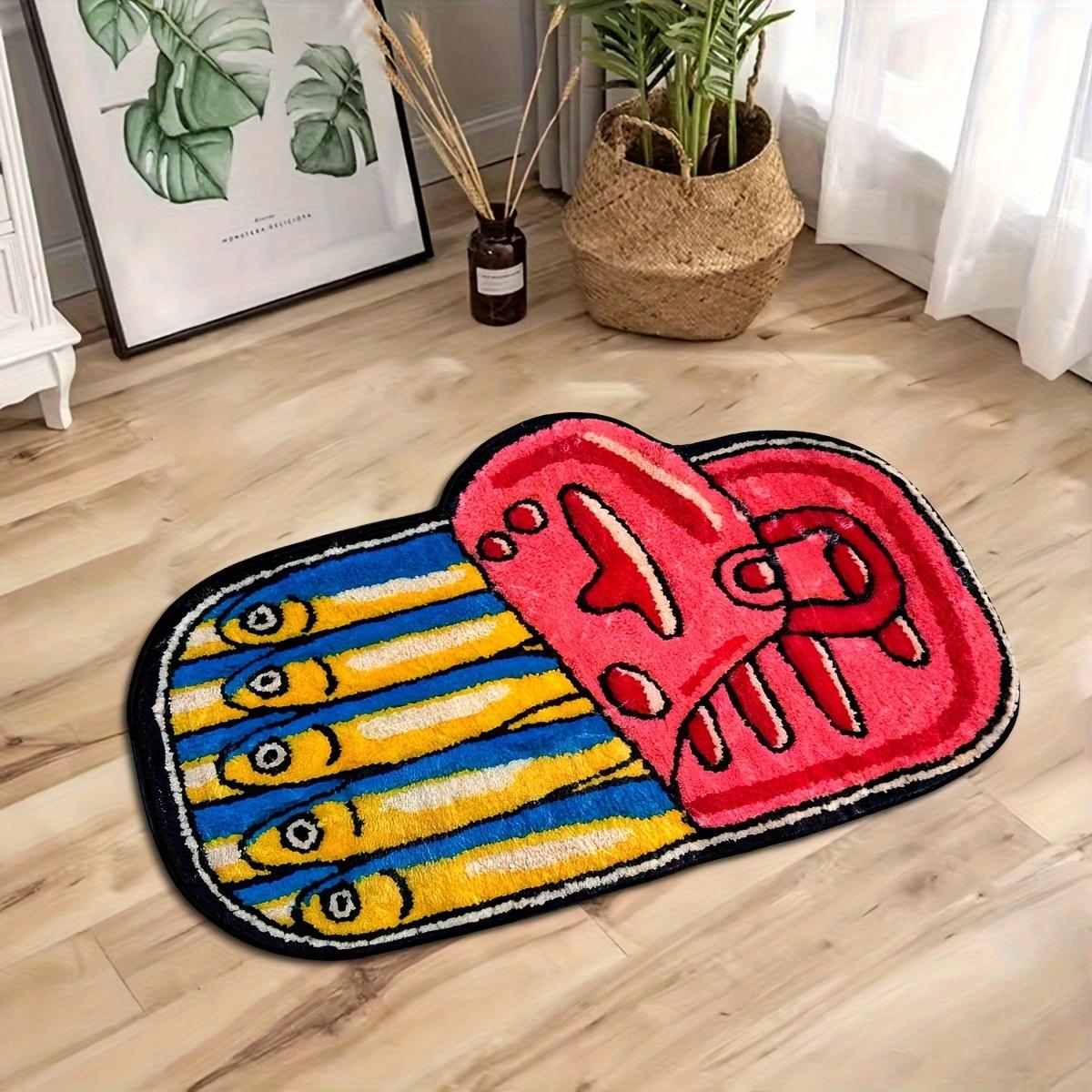 Vissenprint Vloerkleed: Antislip en Makkelijk Schoon te Maken—Perfect voor Slaapkameringangen, Bedkanten, Badkamers en Woondecoratie 40X60CM(1.3X2FT