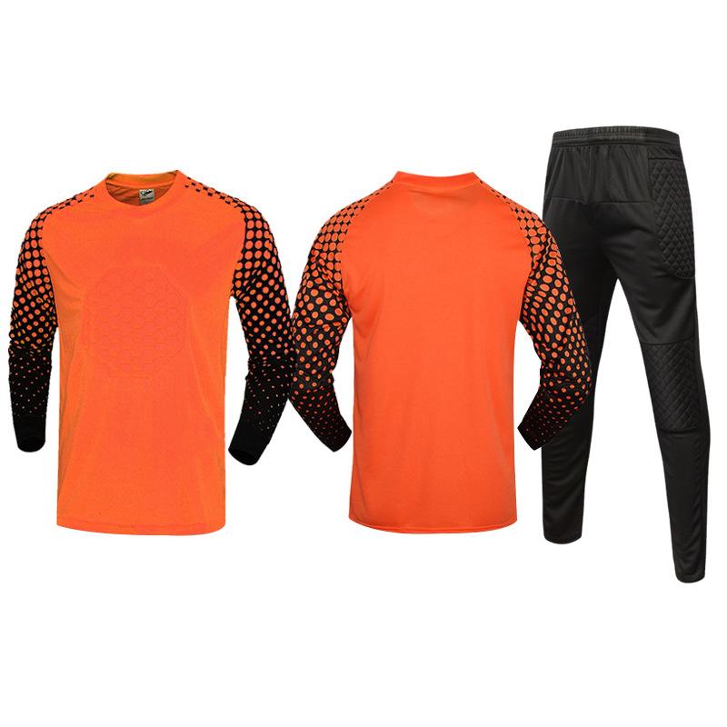 New Desert Wind Football Goalkeeper Uniform Long Sleeve Suit, Game Training Goalkeeper Uniform Printed Number Longmen Uniform S