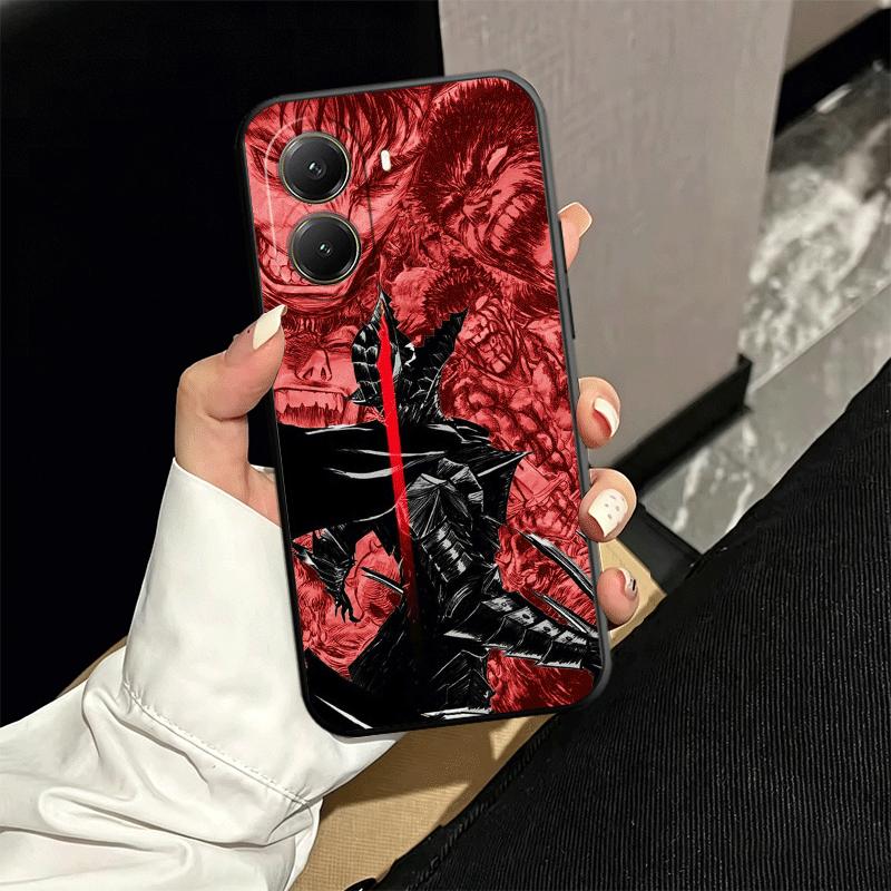 G-Guts B-Berserks Anime Soft Phone Case for Xiaomi Poco X5 X6 X7 X8 Pro Max X3 F7 F8 Ultra M8 M7 M6 M5 Redmi 15 15C 14C 13C 12C