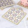 4 Pieces Coasters with Cork Accessories Heat Insulation Ceramic Reusable Nordic for Tea