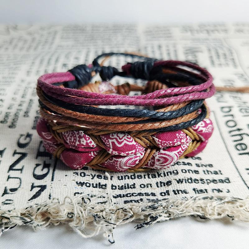 Handmade Multi-layer Retro Ethnic Woven Bracelet D300: Personalized Fashion Accessory
