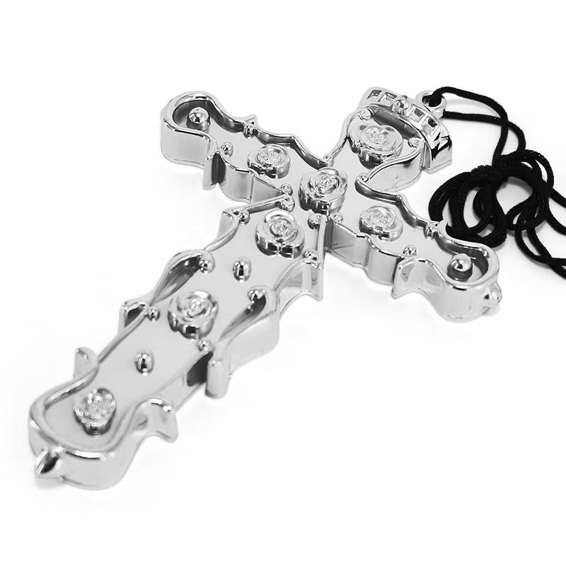 Gold-plated Silver Cross Halloween Cosplay Priest/Nun Costume Prop