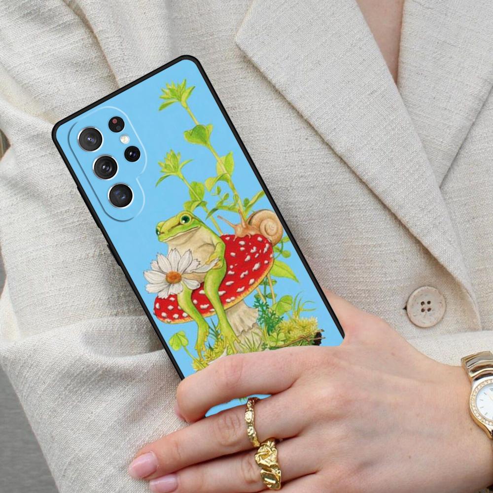 Hippie Mushroom Frog Shrooms Cell Phone Case for Samsung Galaxy S26 Ultra S25 S24 S23 S22 S21 S20 Note10 Cover