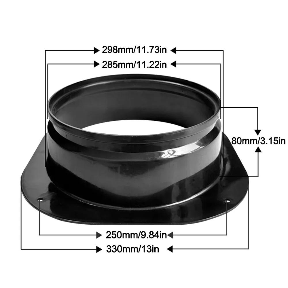 Plastic Vent Pipe Adapter Flange Connector Ducting Tool Easy Installation Exhaust Pipe Joint Wall-mounted
