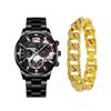 Watch Calendar Steel Strap Watch Men'S Large Dial Quartz Watch Men'S Suit